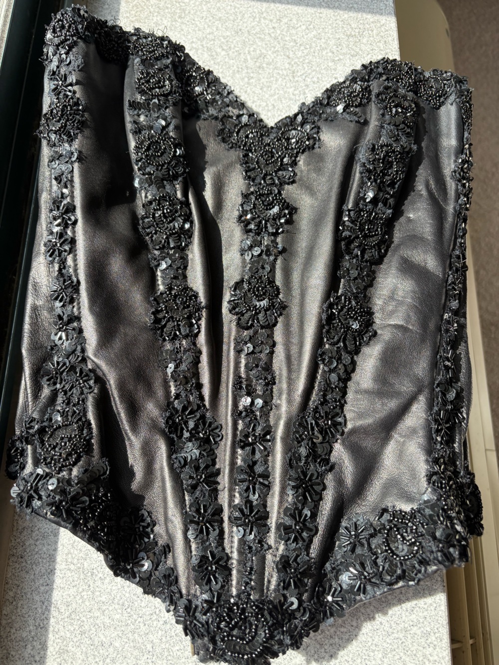 Black Embellished beaded Trim corset - Women Intimates